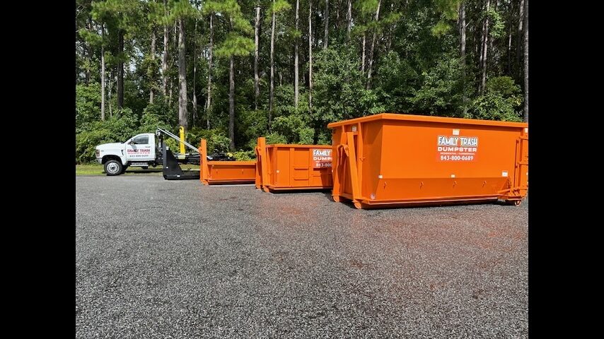 Family Trash dumpsters photo